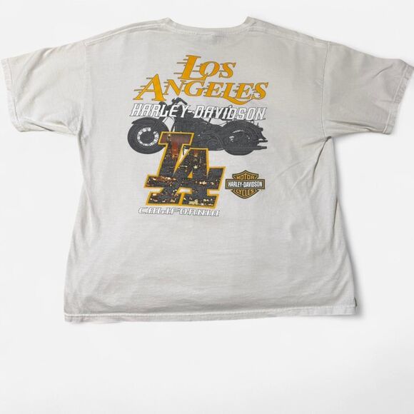 Harley-davidson Men's White and Cream T-shirt - Picture 1 of 4
